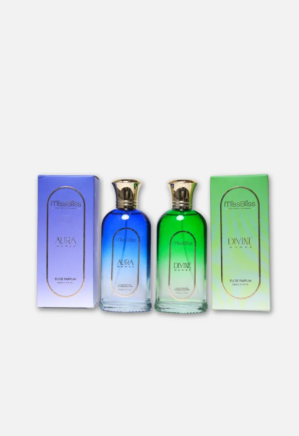 AURA + DIVINE Women EU DE PARFUM 200ml | Vapostar Natural Spray | Set of 2 | 100ml each