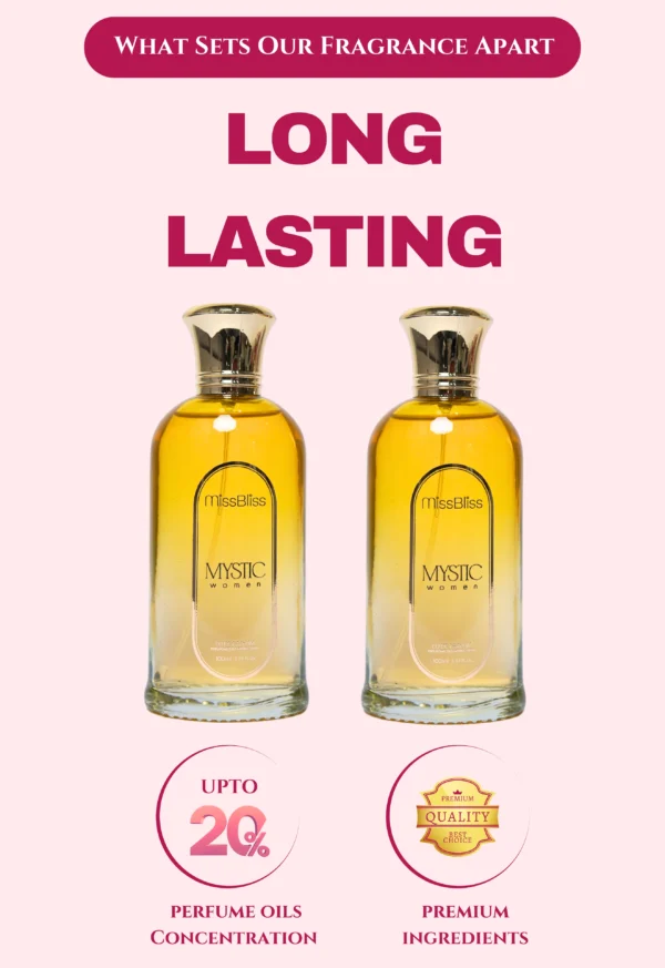 MYSTIC Women | 200ml EU DE PARFUM | Set of 2 | 100ml each - Image 4