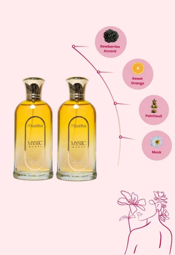 MYSTIC Women | 200ml EU DE PARFUM | Set of 2 | 100ml each - Image 2